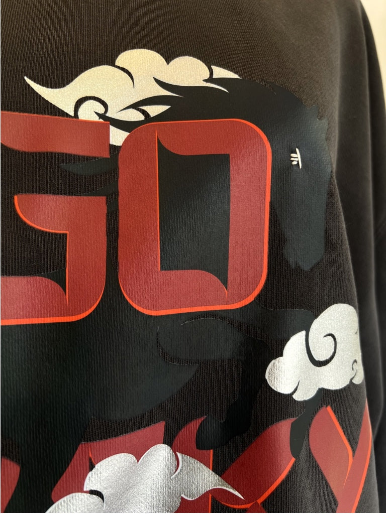 GO LUCKY SWEAT - WASHED BLACK