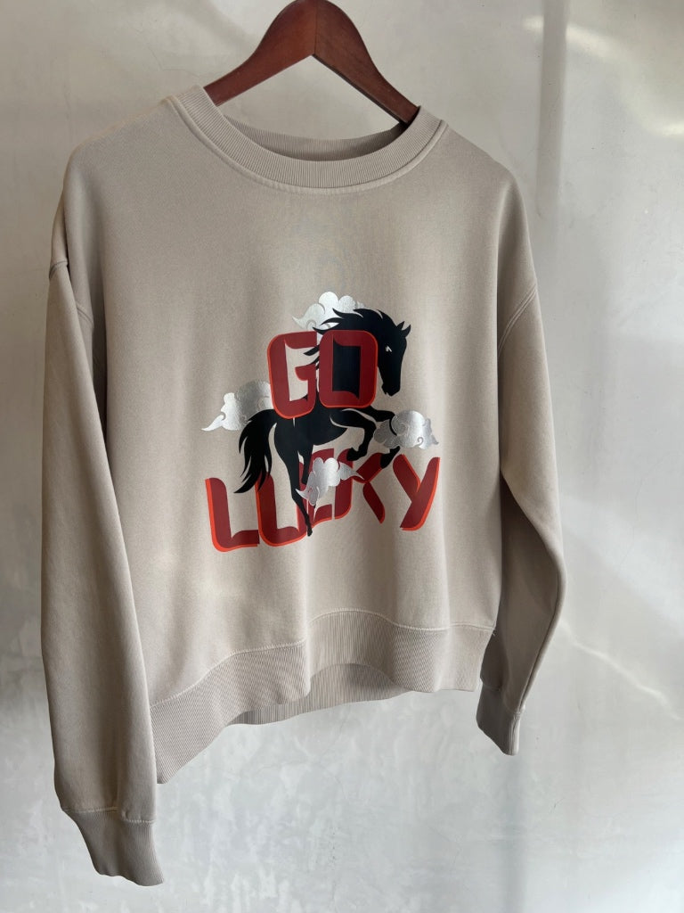 GO LUCKY SWEAT - STONE