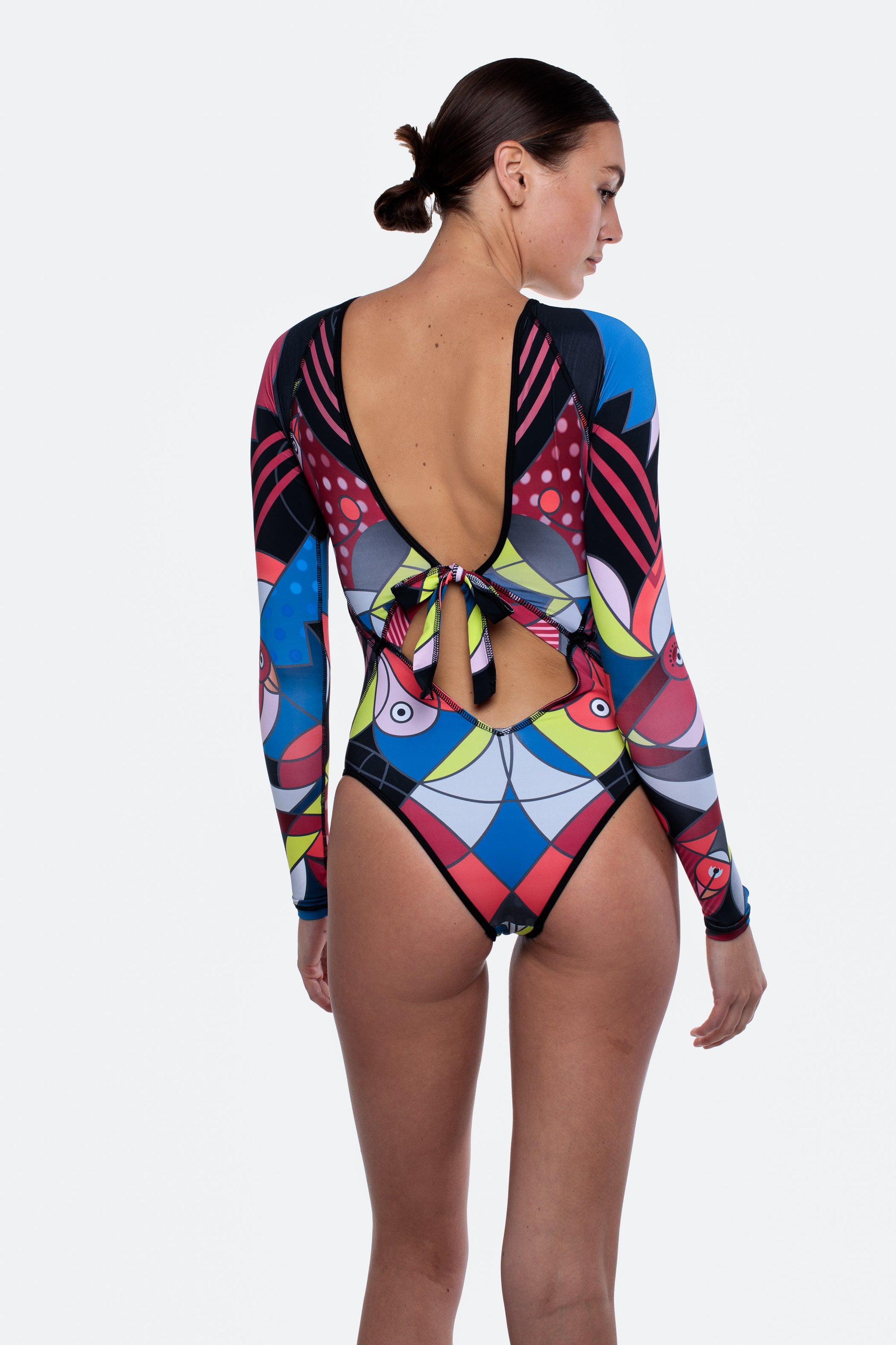 LUNAR ECLIPSE PRINT LONG SLEEVE SWIMSUIT