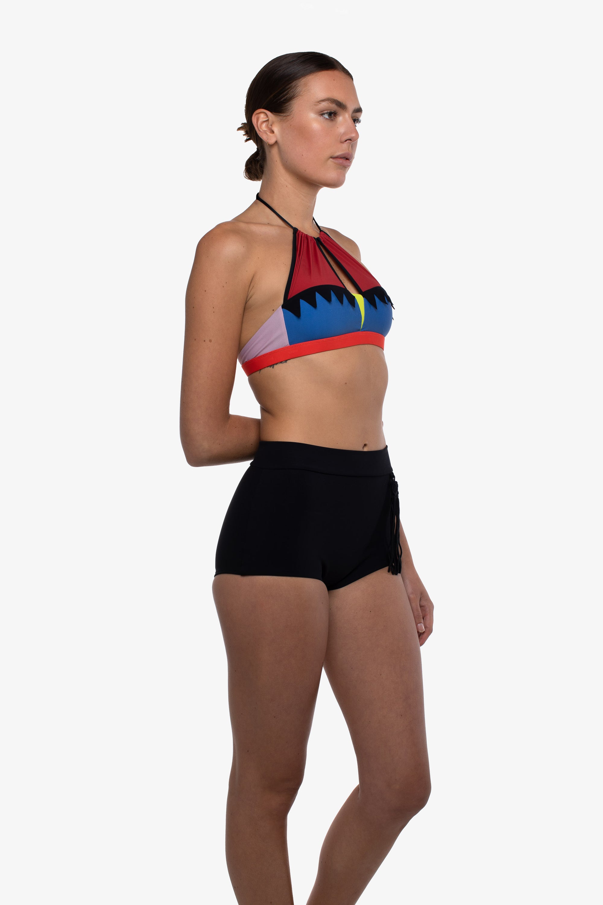 WAKING MOON COLOUR BLOCK BIKINI TOP